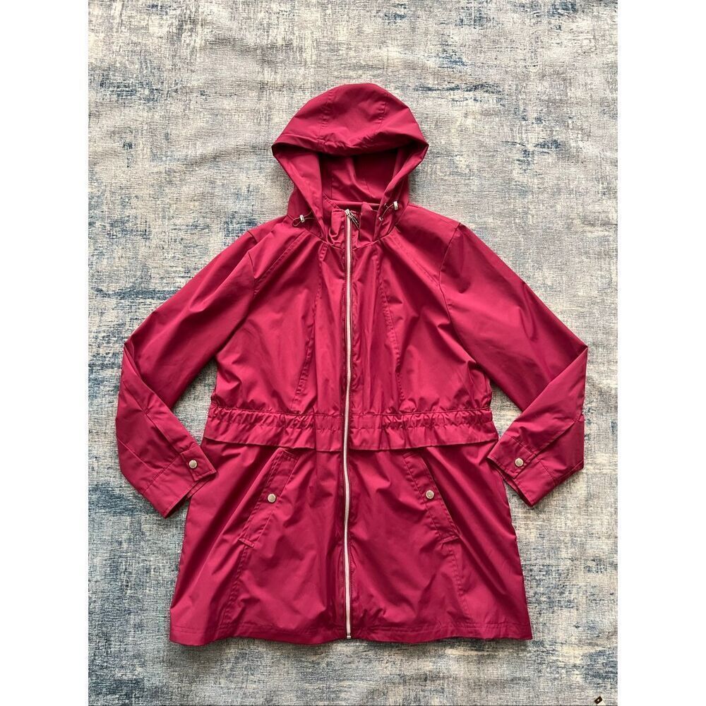 Vince Camuto Wine Lightweight Wind Water Resistant Rain Jacket XL